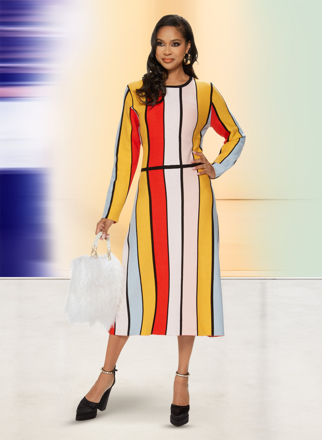 LTQ Knits - 17508 - Stripe Knit Dress