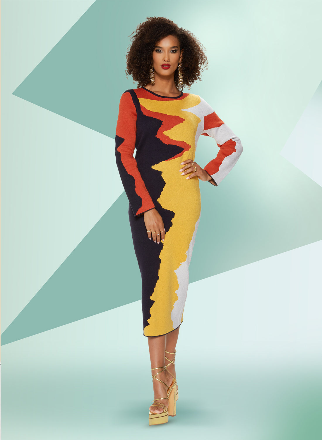 LTQ Knits - 17510 - Print Knit Dress