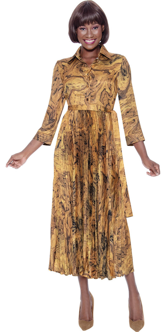 Terramina 7132 - Print - Sash Belt Dress