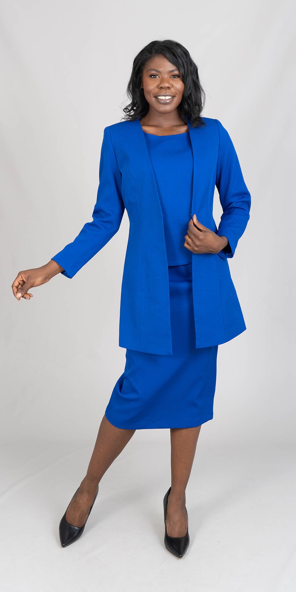 Aussie Austine - 11812 - Royal - 3pc Skirt Suit