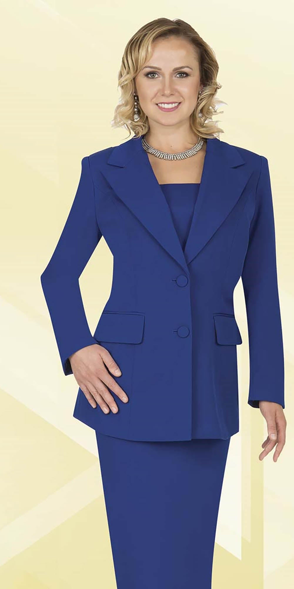Aussie Austine - 12442 - Royal - 2pc Skirt Suit