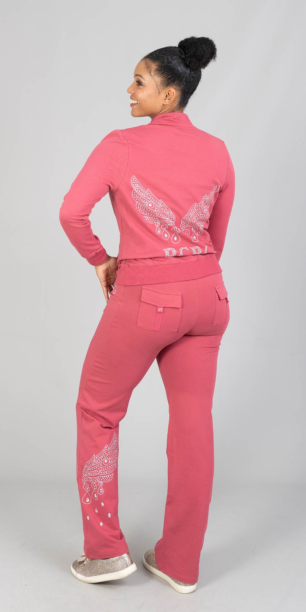 BCBG BC13743JP - Pink - Print Knit 2pc Jog Set