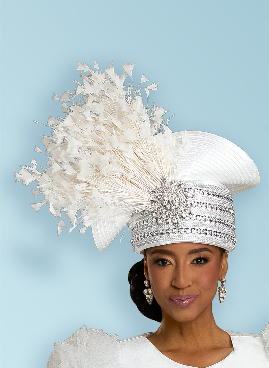 Donna Vinci 12151 - White - Silk Organza Skirt Suit