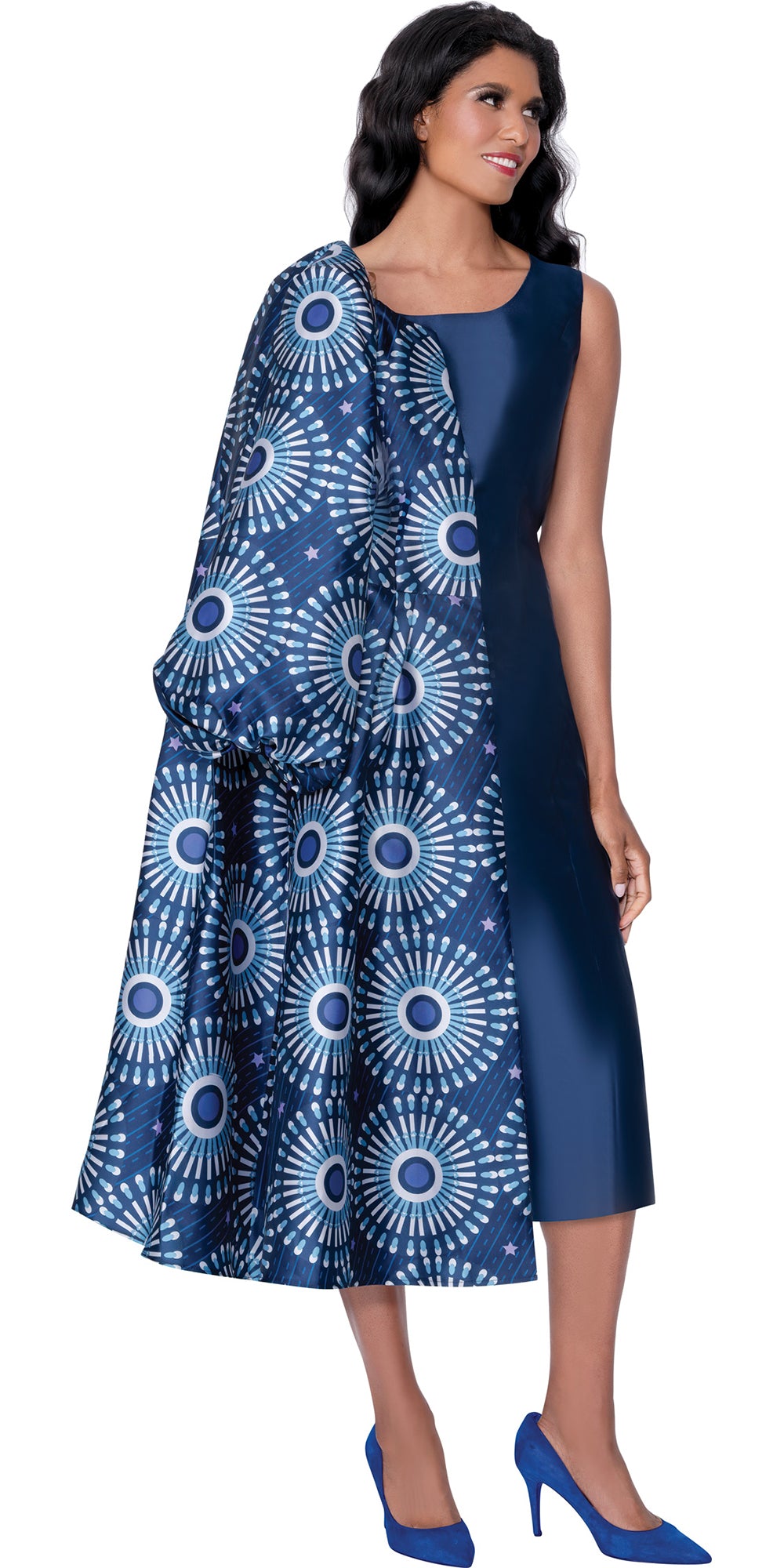 Dresses By Nubiano 100462 - Multi - Twill Sash Jacket Dress