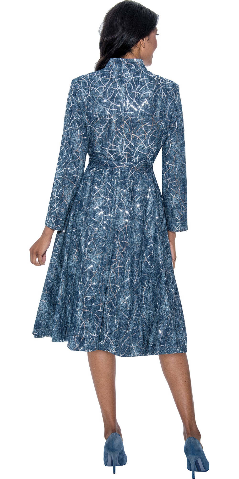 Devine Sport 800161 - Navy - Embellished Zip Up Dress