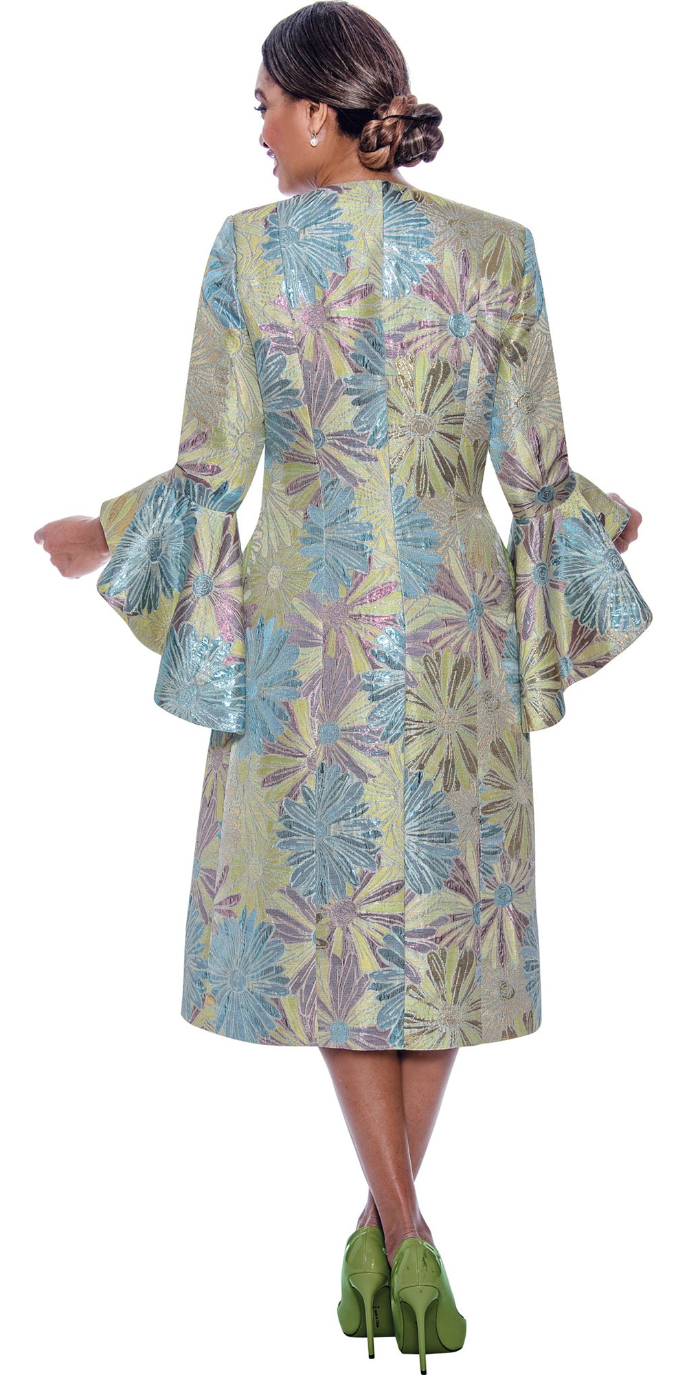 Divine Queen 2342 - Multi - 2 PC Jacquard Jacket and Dress