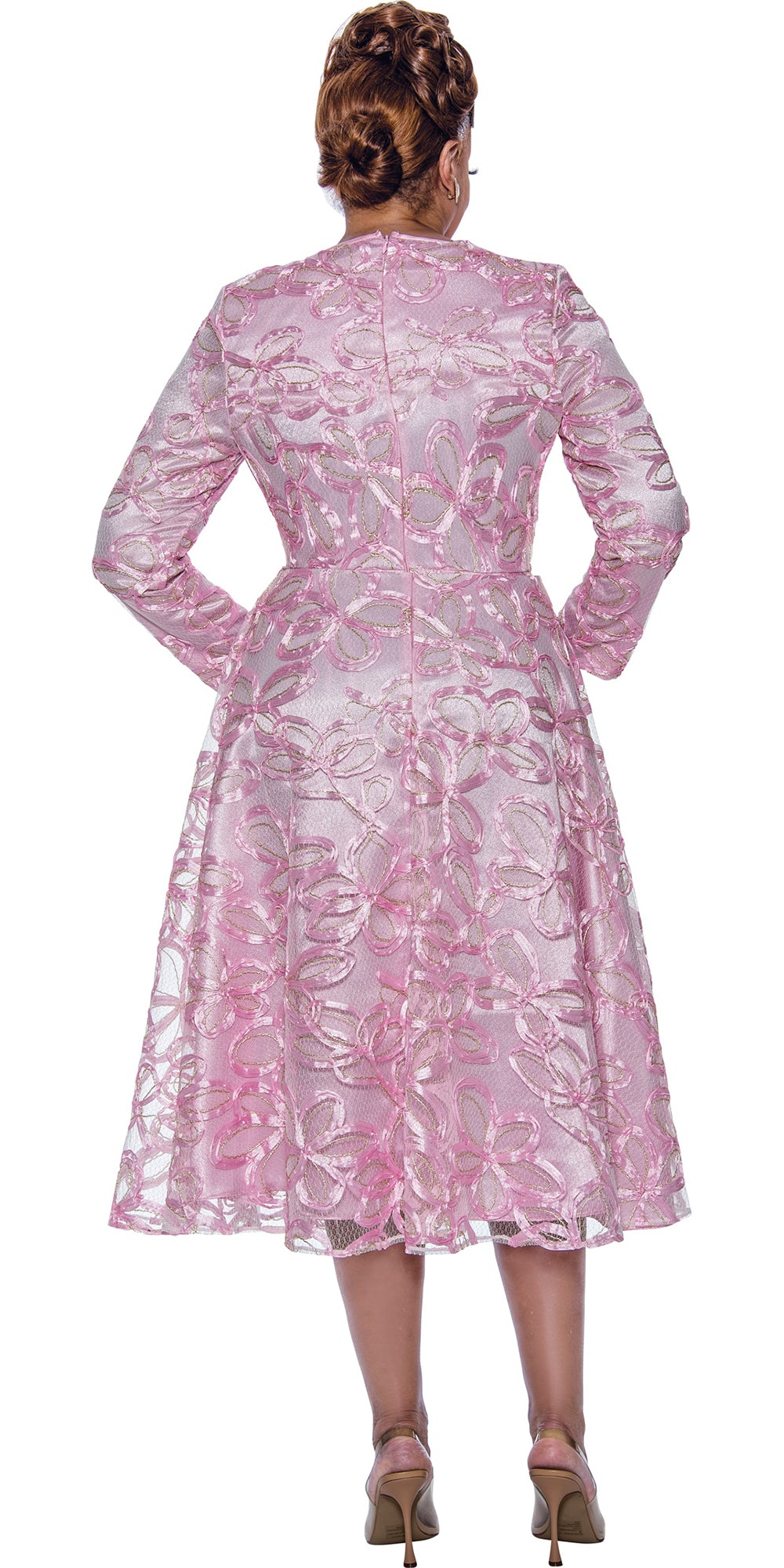 Dorinda Clark Cole 5271 - Pink - Soutache Dress