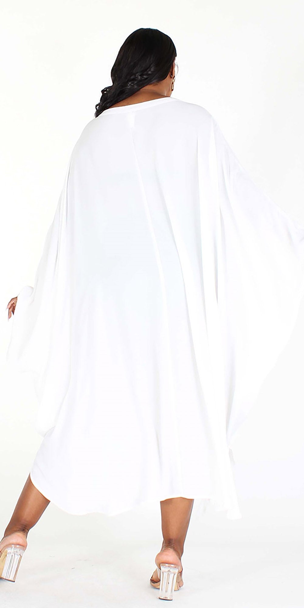 Eien EI1833 - White - Sheer Faux Leather Pocket Top