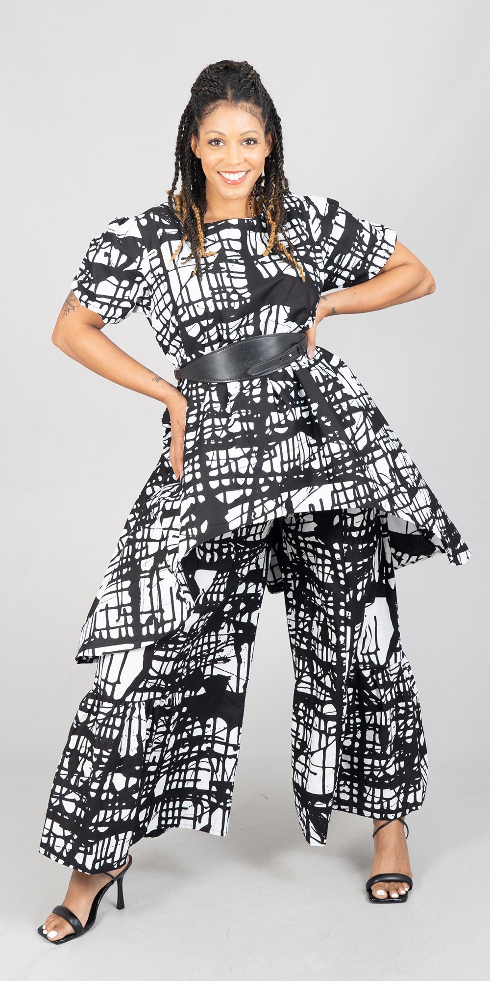KaraChic 7772-594A - African Print 2pc Pant Set