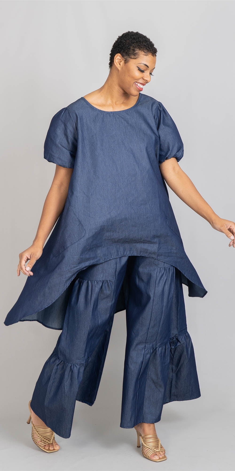 KaraChic 7774D Denim 2pc Pant Set