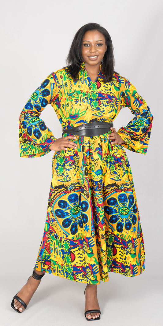 KaraChic 7784-590 - African Print Maxi Dress