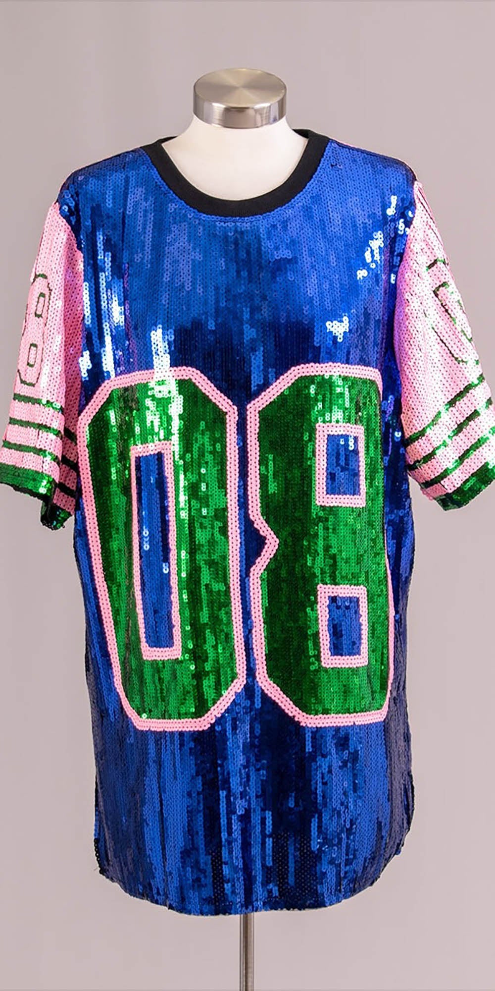 KaraChic CHH19018 - Pink Green Blue - Sequin 08 Top