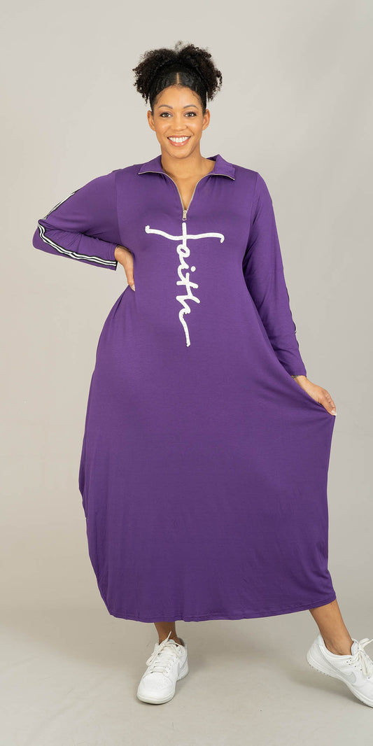 KaraChic CHH23052LS - Purple - Faith Pearl Embellished Knit Maxi Dress