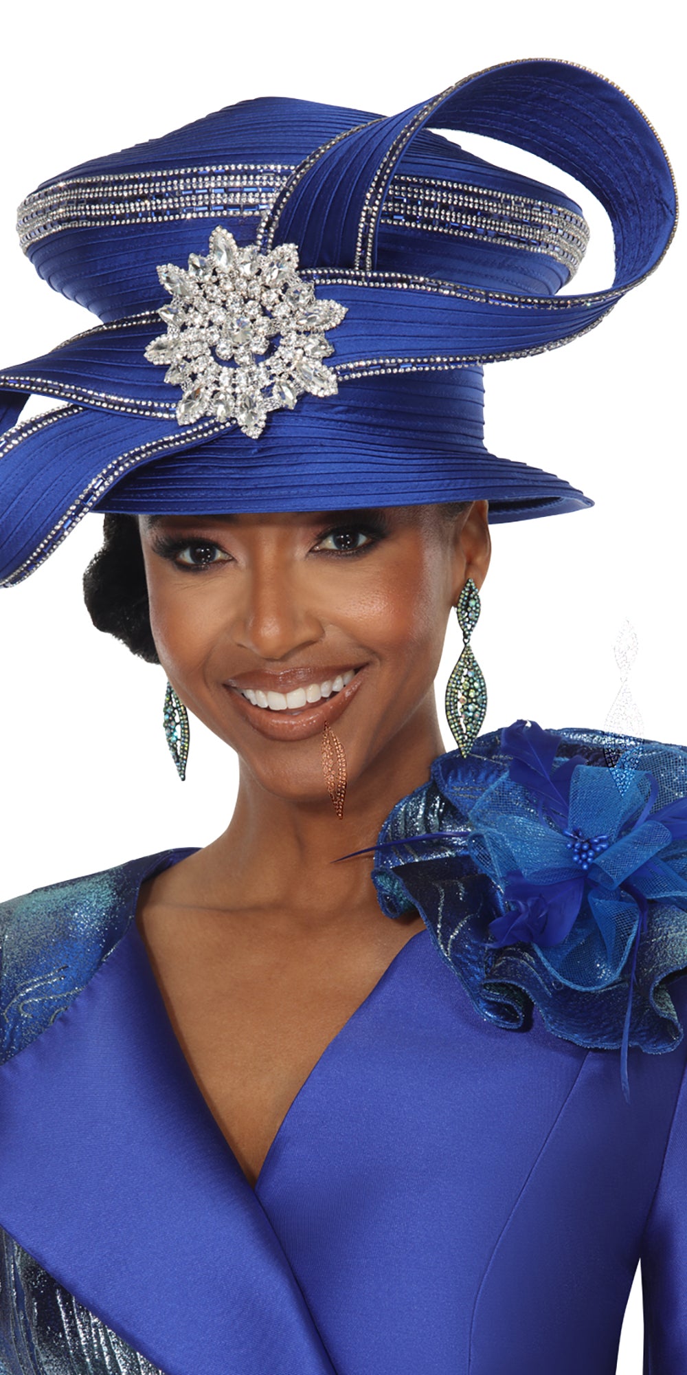 Lisa Rene 66811 - Blue Multi - 2 pc Brocade Jacket and Skirt Set