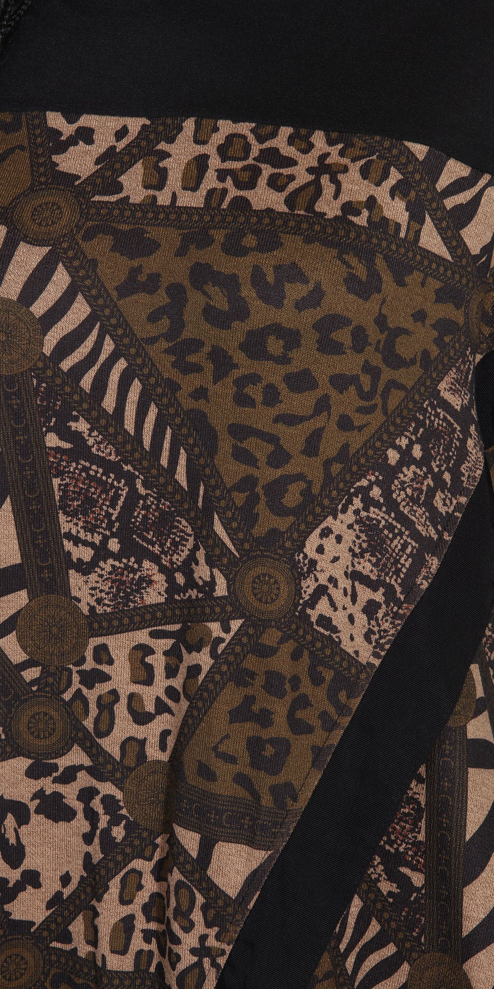 Luxe Moda LM262 - Black Coffee - Animal Print Knit Dress