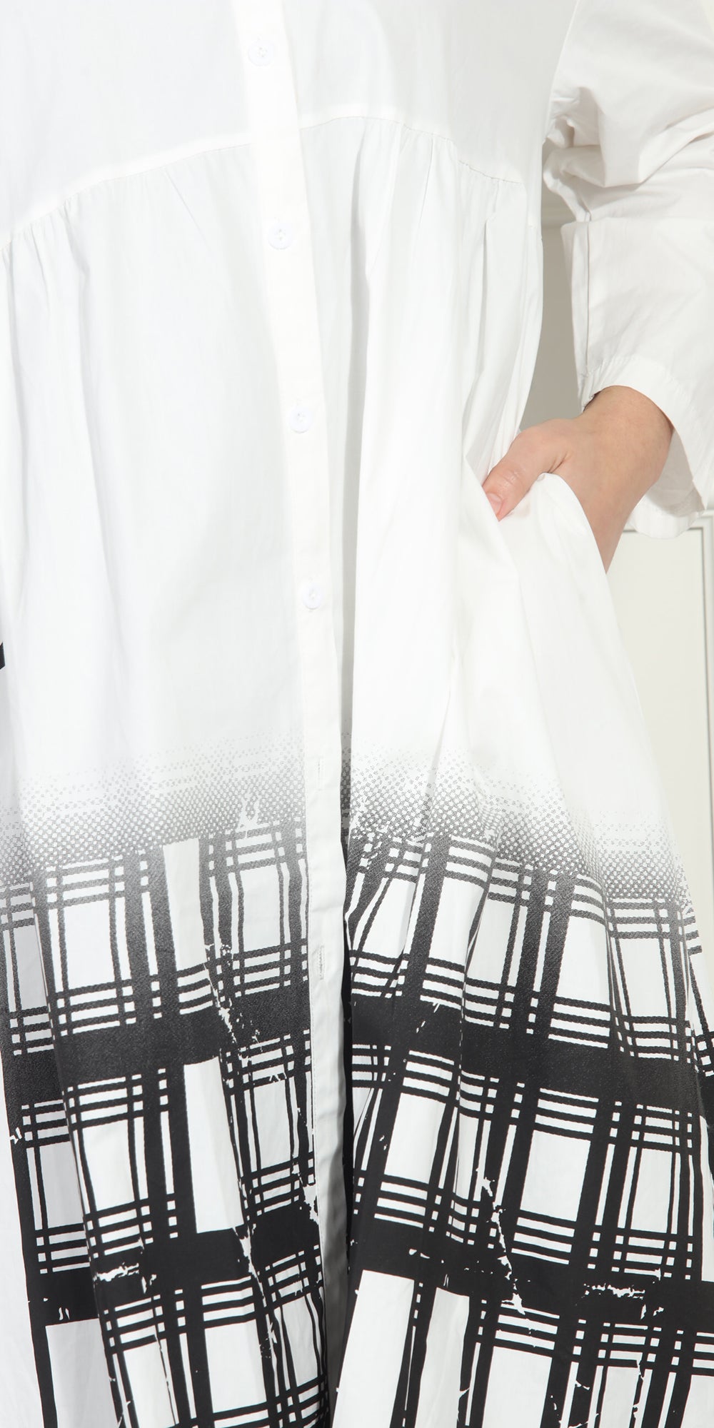 Luxe Moda LM285 - White Black - Print Dress