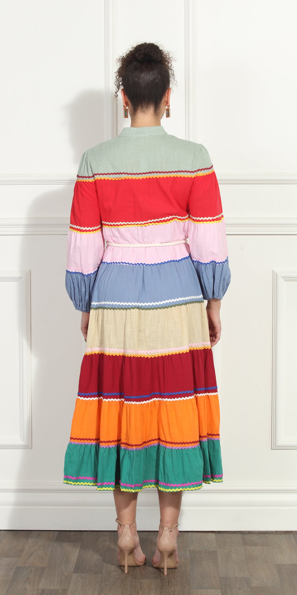 Luxe Moda LM288 - Multi - Color Stripe Dress