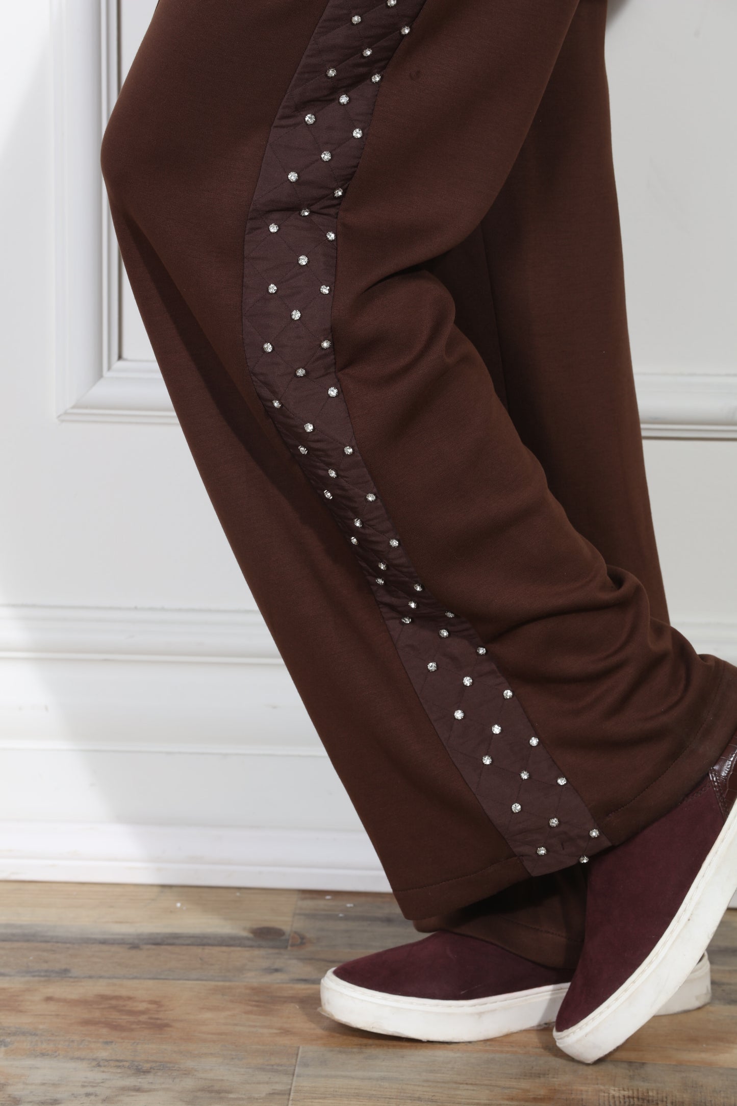 Luxe Modaa LM427 - Brown - 2pc Kimono and Pant Set
