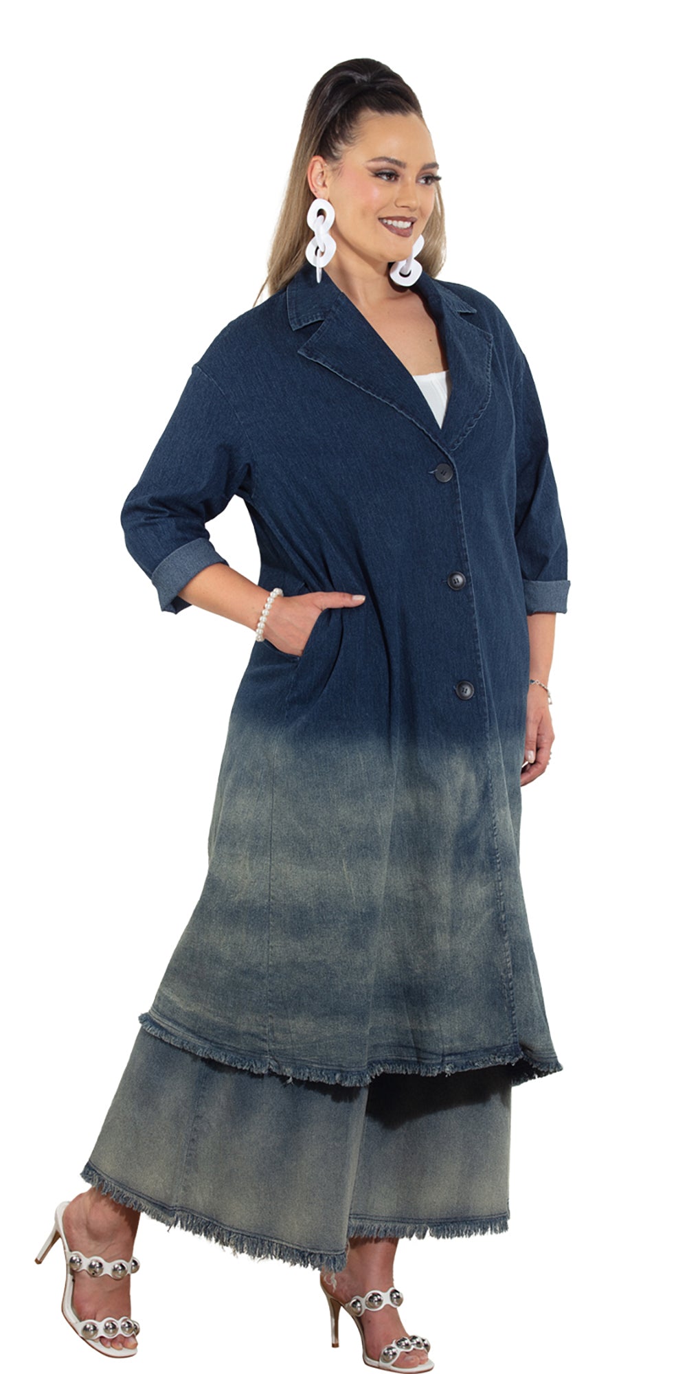 Luxe Moda LM487 - Dark Blue - 2 pc Jacket and Pant Set