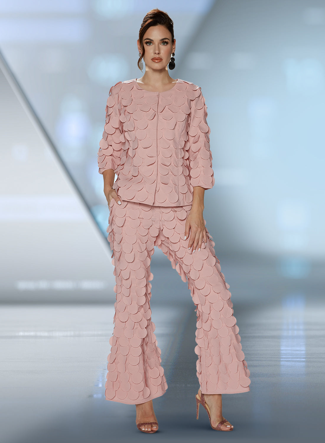 Love the Queen 17530P -Blush - Round Cutwork Pant