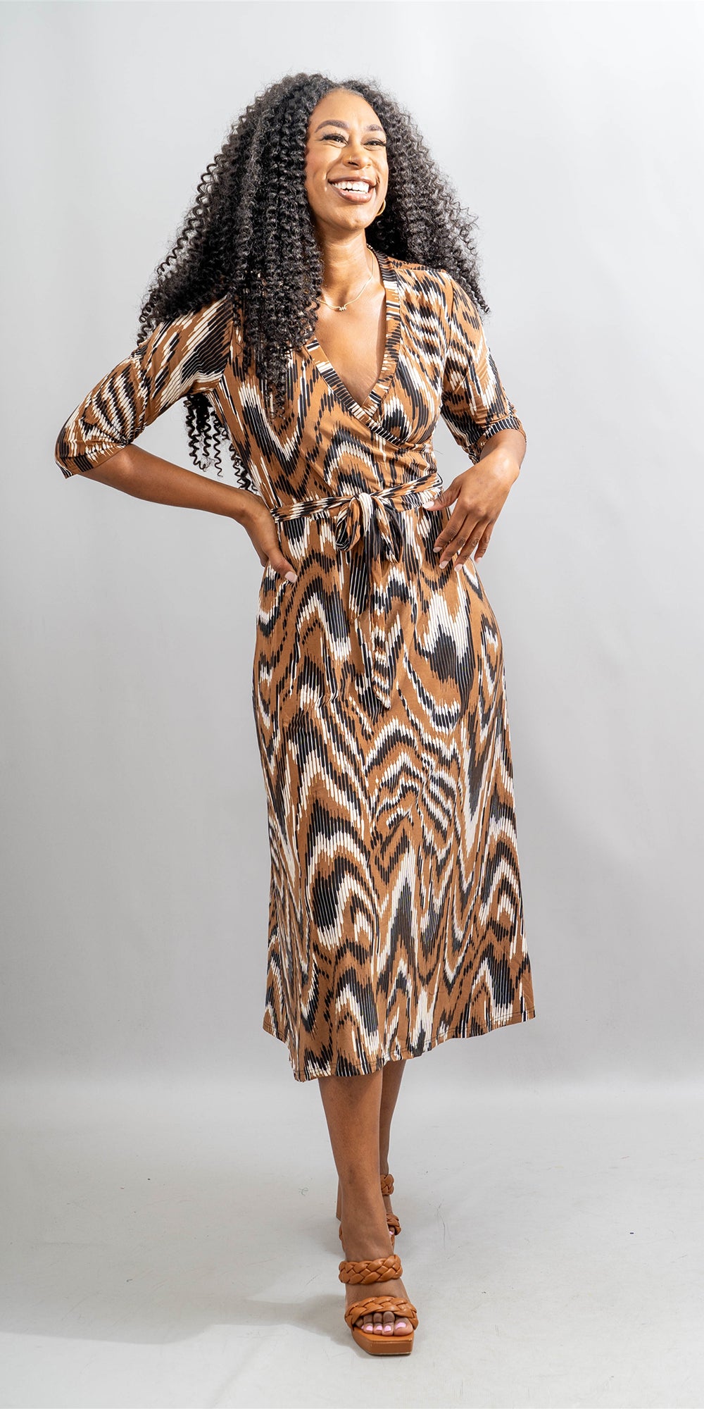 Crossover v neck dress hotsell