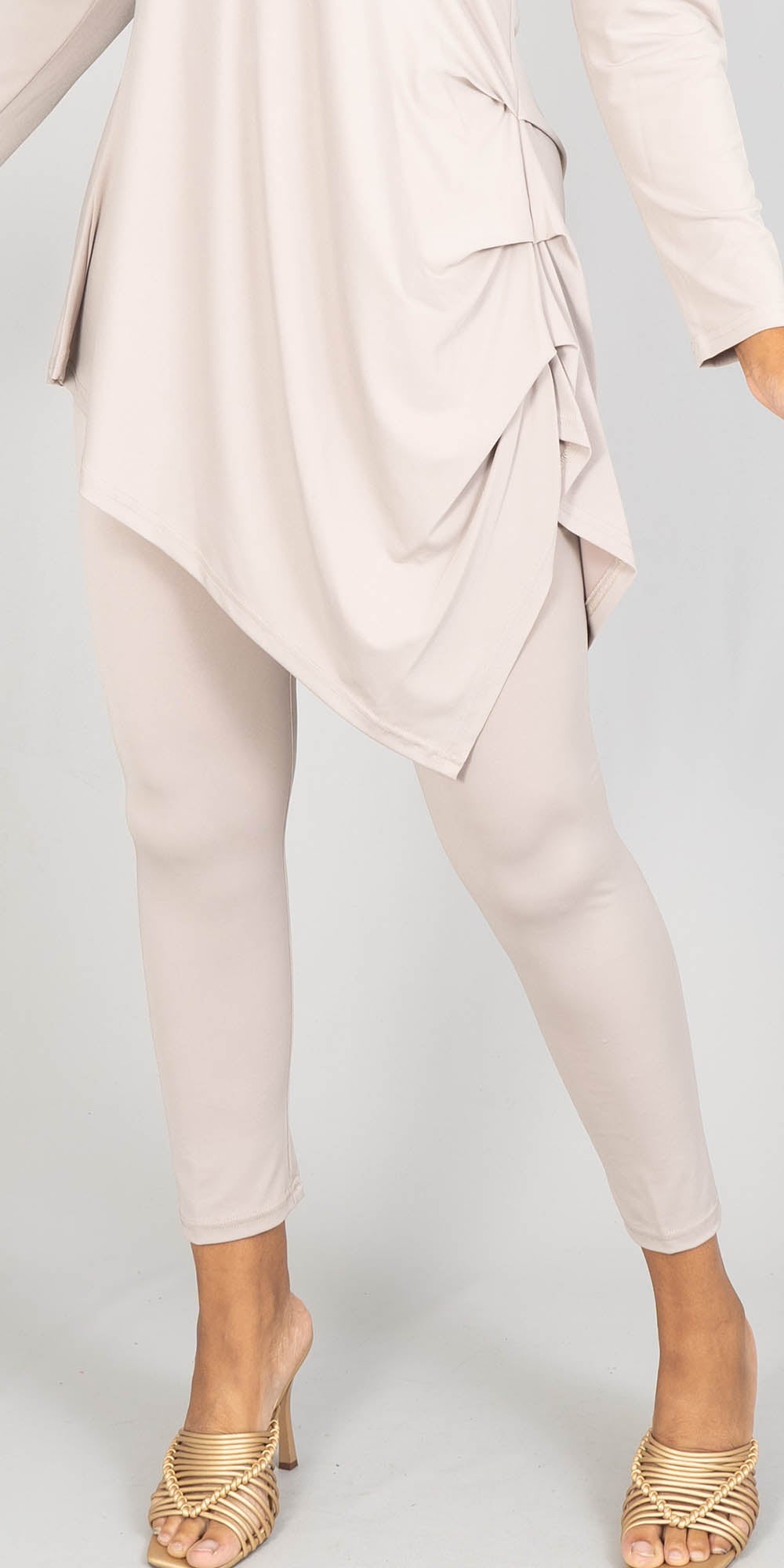 Moonlight - P8249ITY - Beige - Jersey Knit Legging Pant