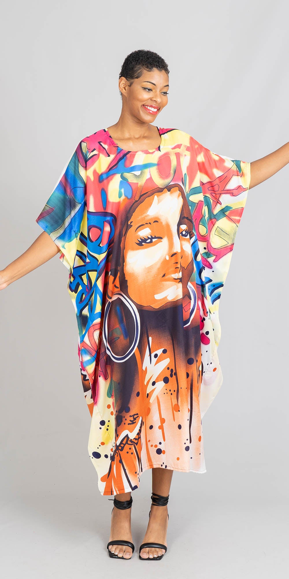 NF PNA1435 Long Print Kaftan