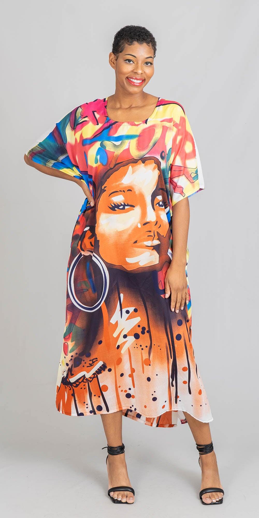 NF PNA1435 Long Print Kaftan