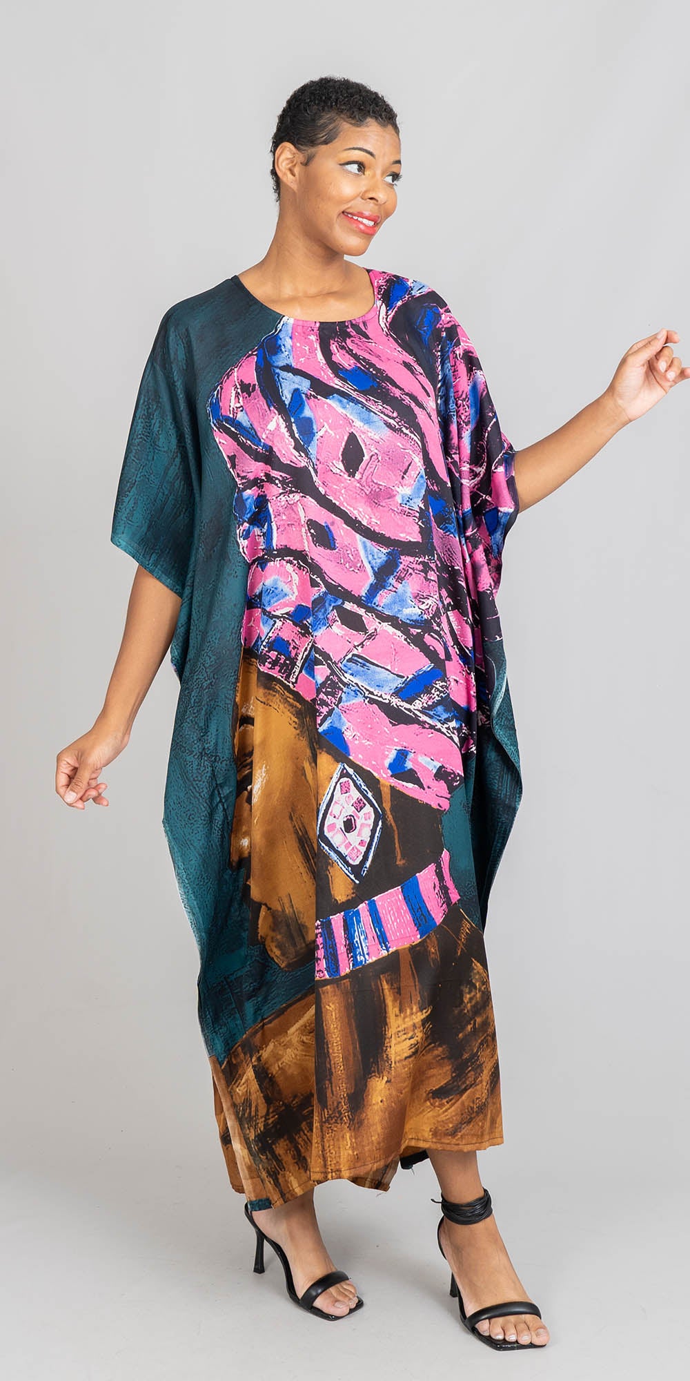 NF PNA1445B Long Print Kaftan