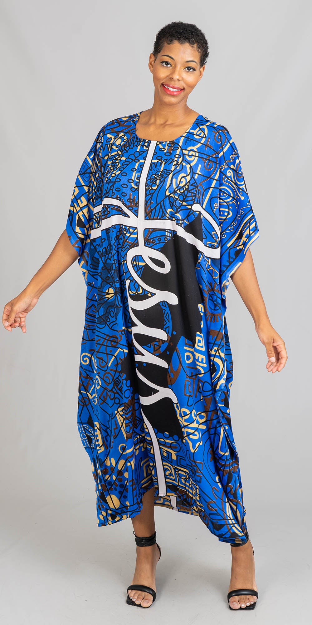 NF PNA1453B Long Print Kaftan