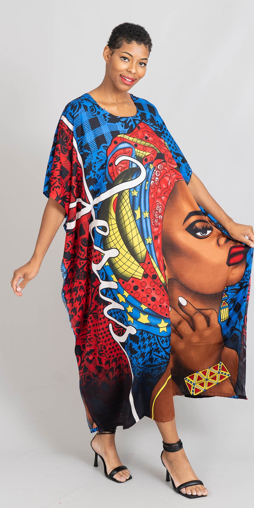 NF PNA1454A Long Print Kaftan