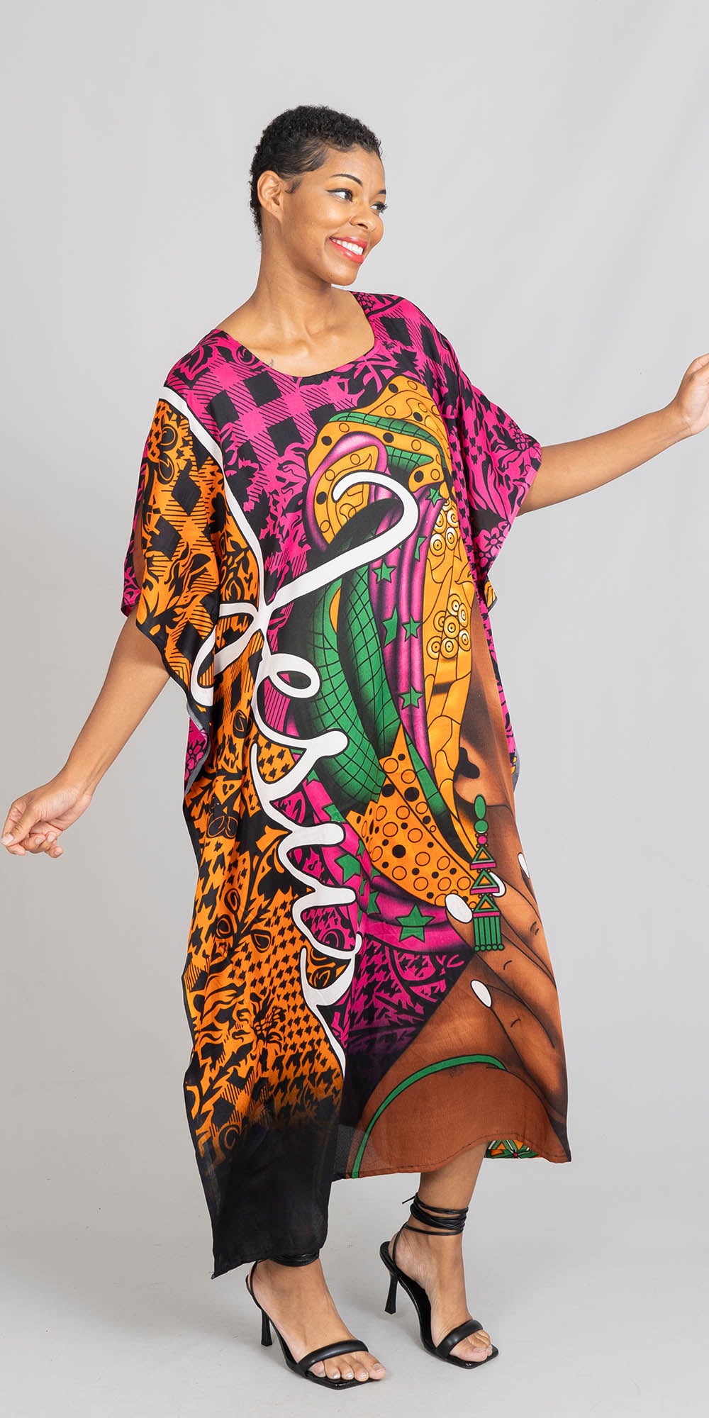 NF PNA1454C Long Print Kaftan