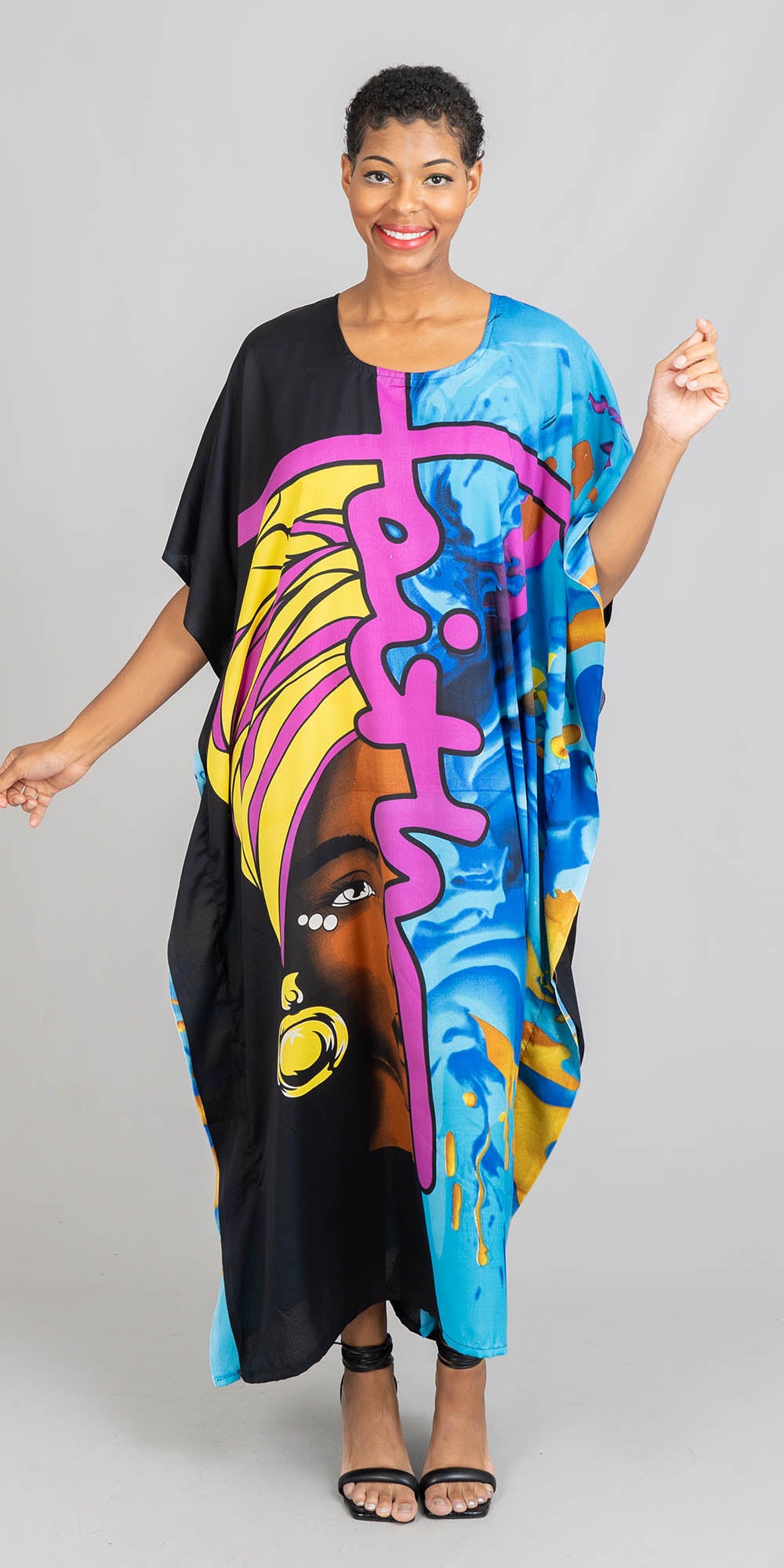 NF PNA1458A Long Print Kaftan