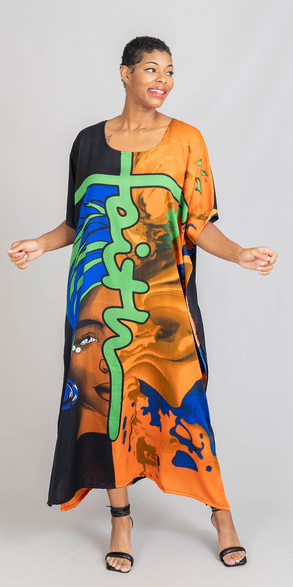 NF PNA1458C Long Print Kaftan