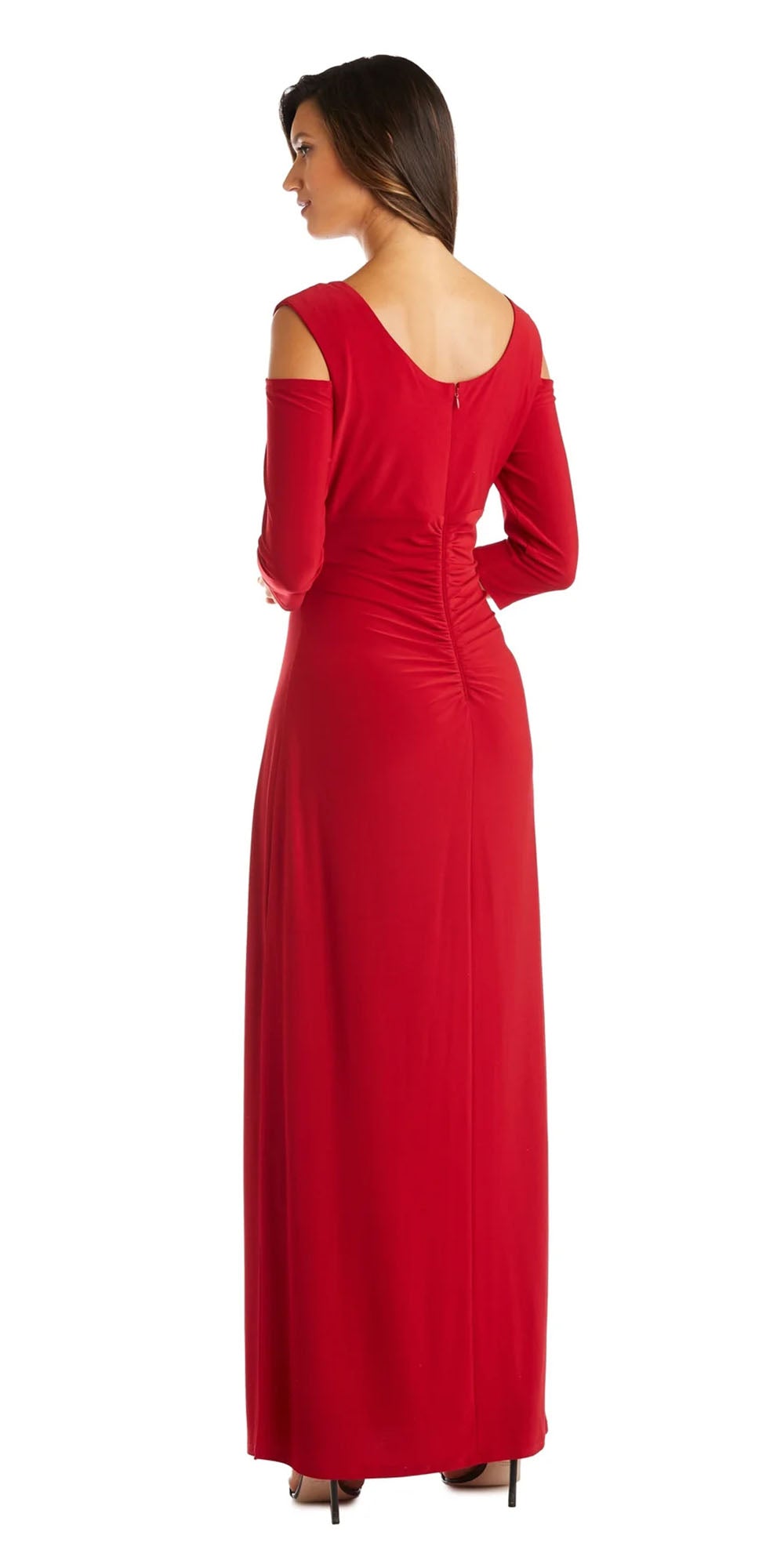 R&M Richards 8950 - Red - Cold Shoulder Dress
