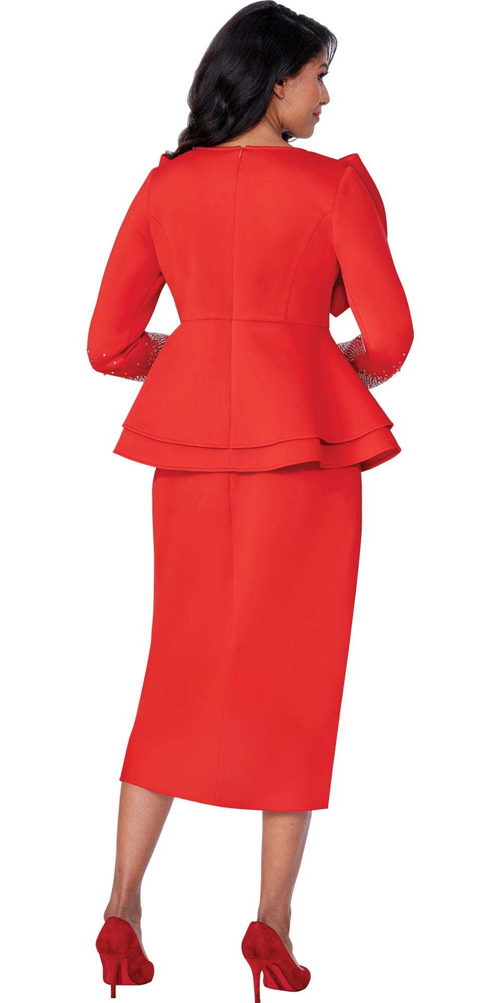 Stellar Looks 600732 - Red - Embellished Skirt Set