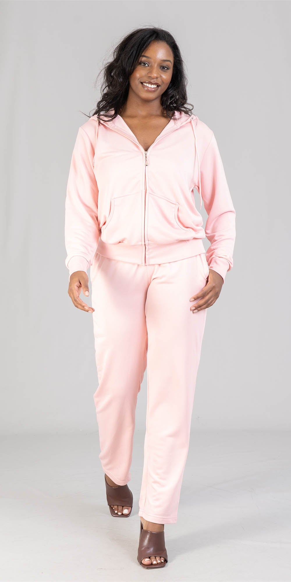 Tracksuit LJS300 - Pink - Hooded 2pc Jog Set