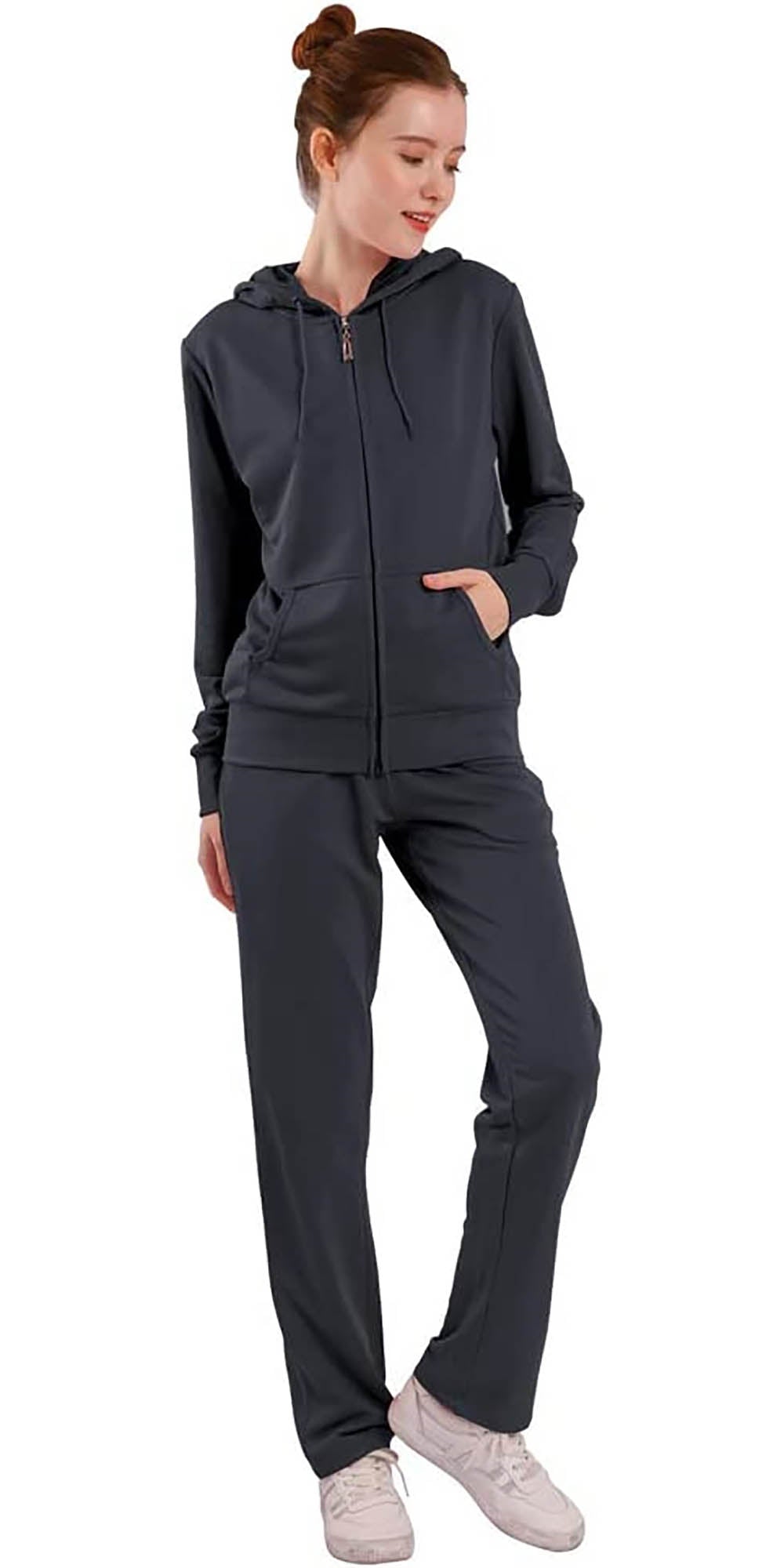 Tracksuit LJS300 - Charcoal - Hooded 2pc Jog Set