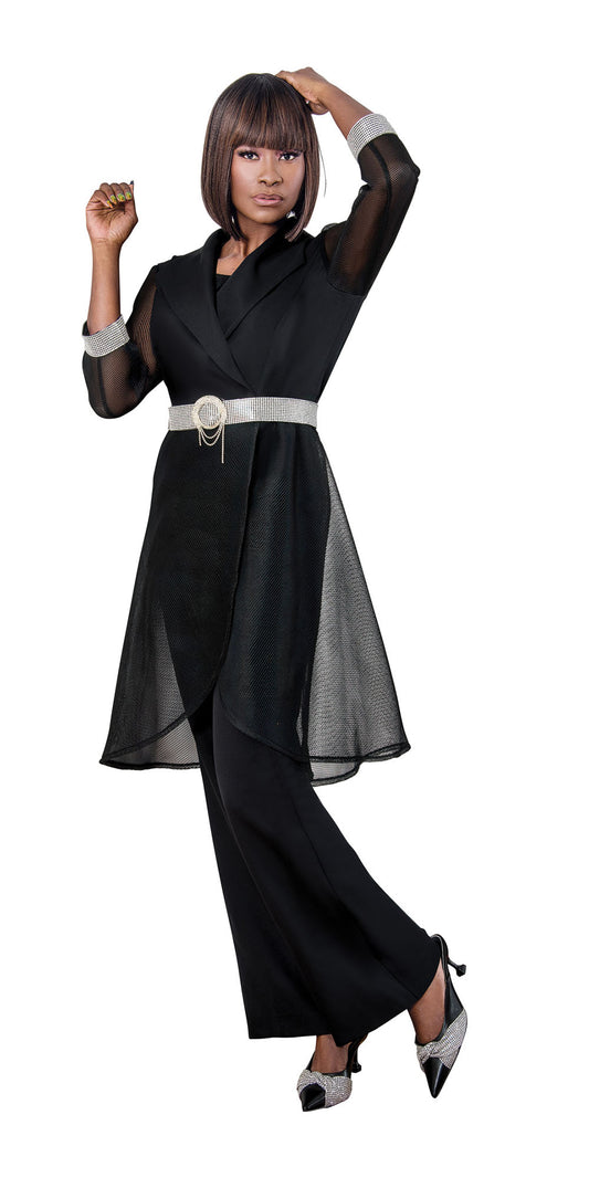 Terramina 7153 - Black - 3 Piece Pant Suit
