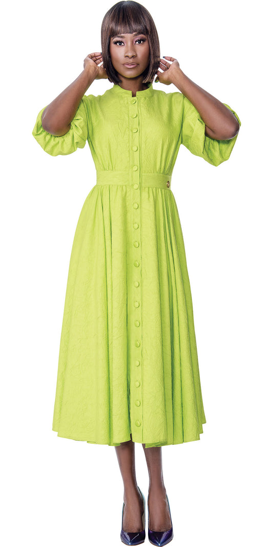 Terramina 7161 - Lime - Button Front Dress
