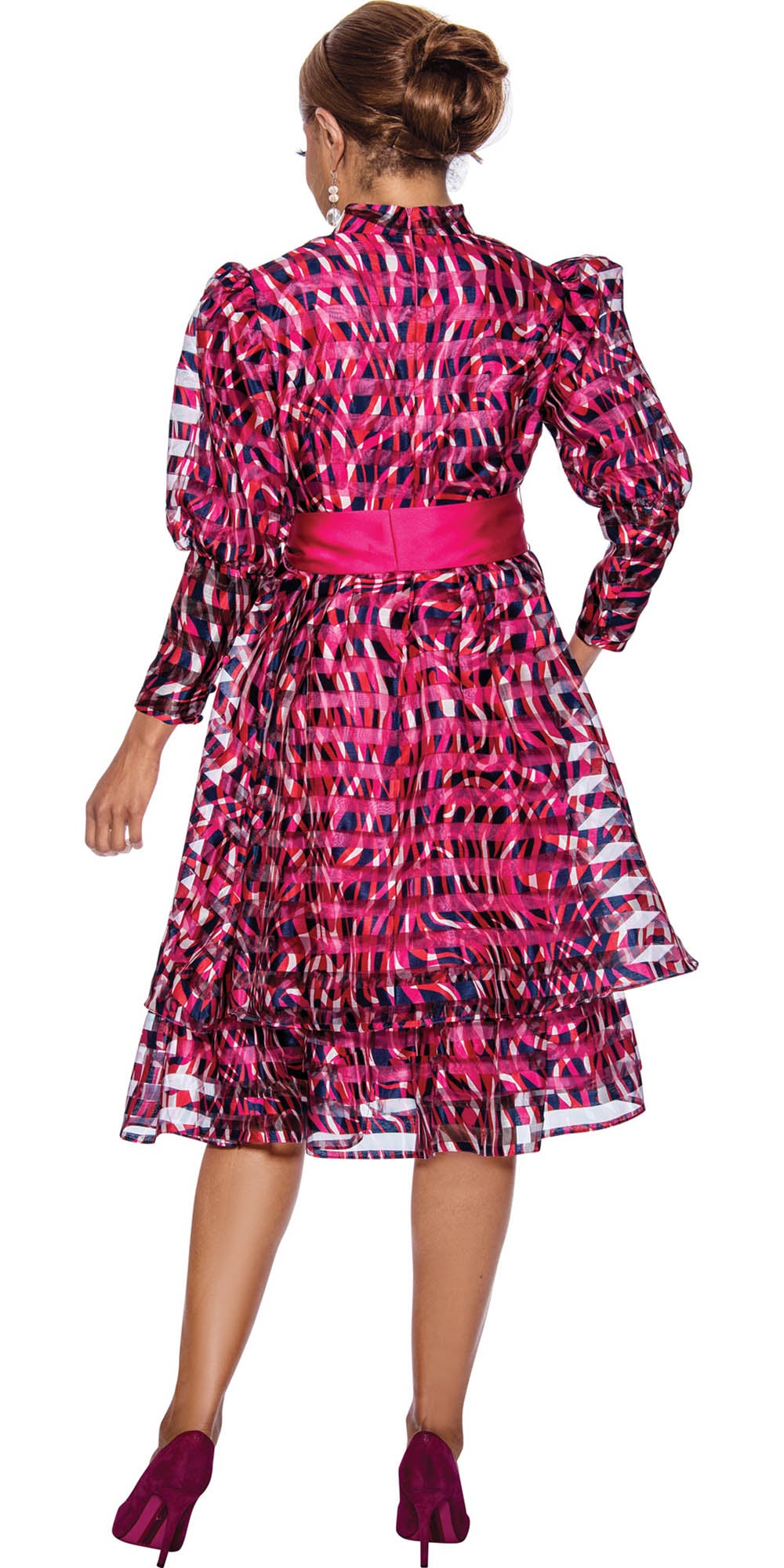 Dorinda Clark Cole - 5211 - Multi - Print Tie Waist Dress