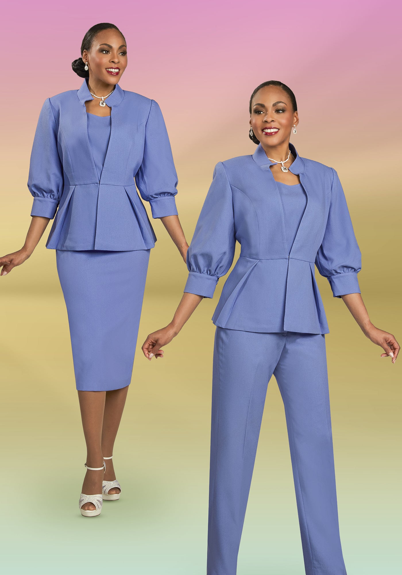 Ben Marc Executive 11994 - Perri - Four Piece Wardrober Set With Puff Sleeve Jacket