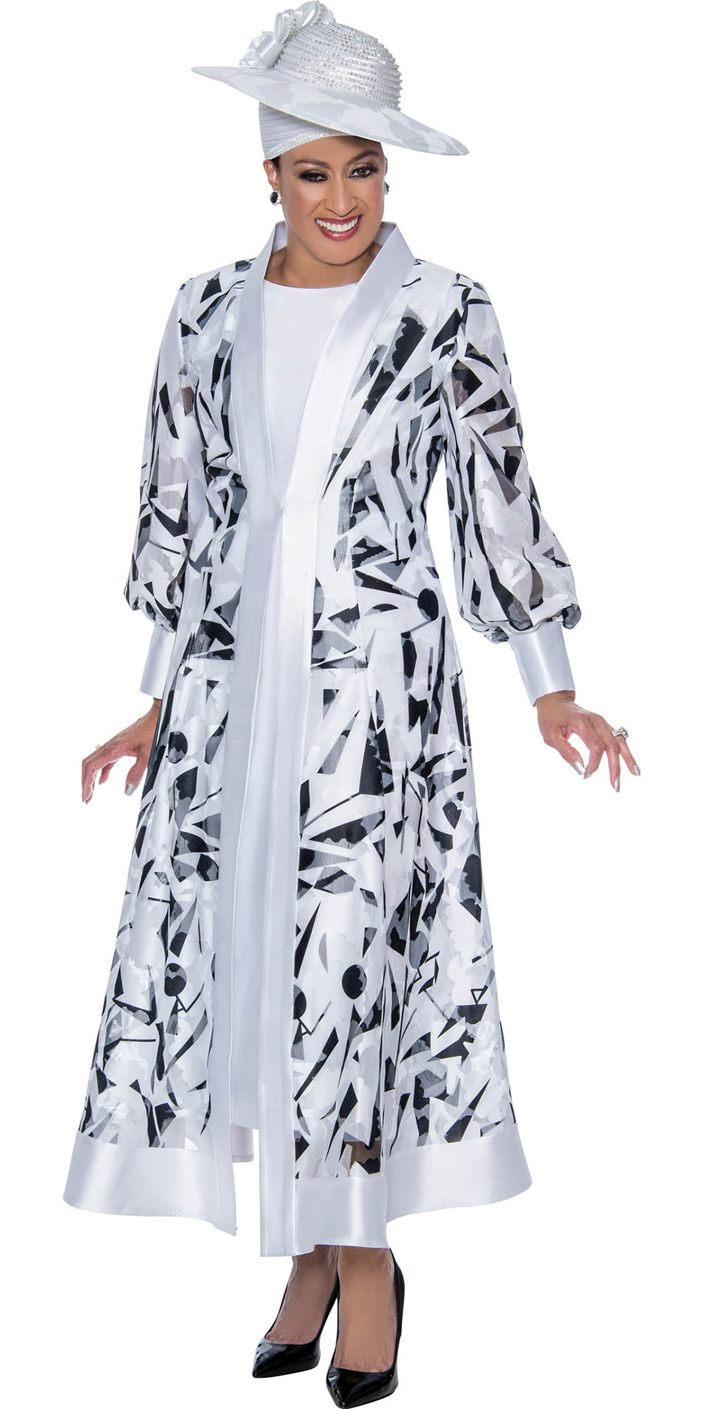 DCC - DCC4472 Dress with Duster Jacket and Bishop Sleeves
