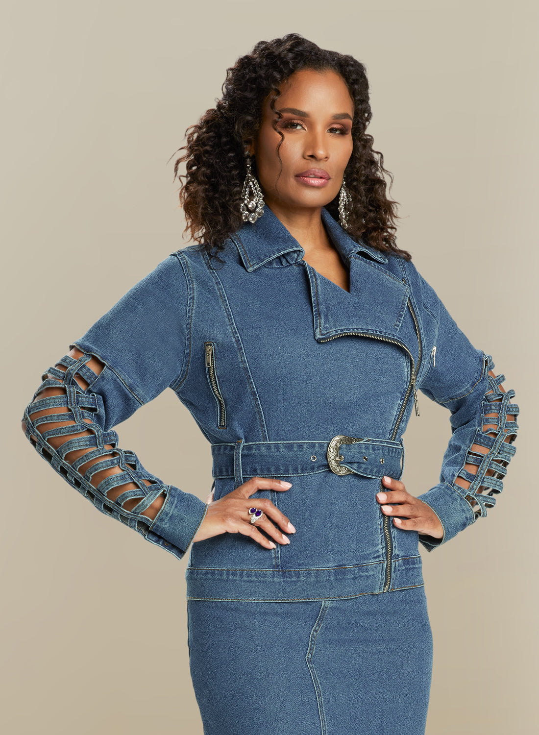 DV Jeans - 8471J - High Quality Washed Stretch Denim Jacket