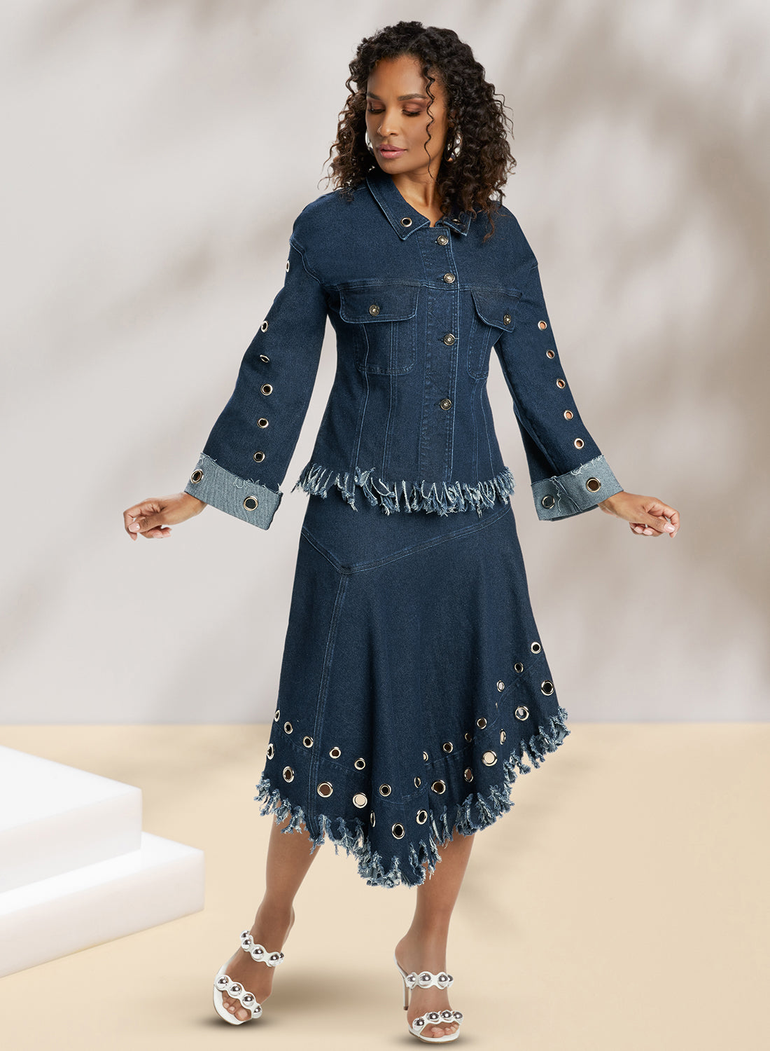 DV Jeans - 8472J - High Quality Washed Stretch Denim Jacket