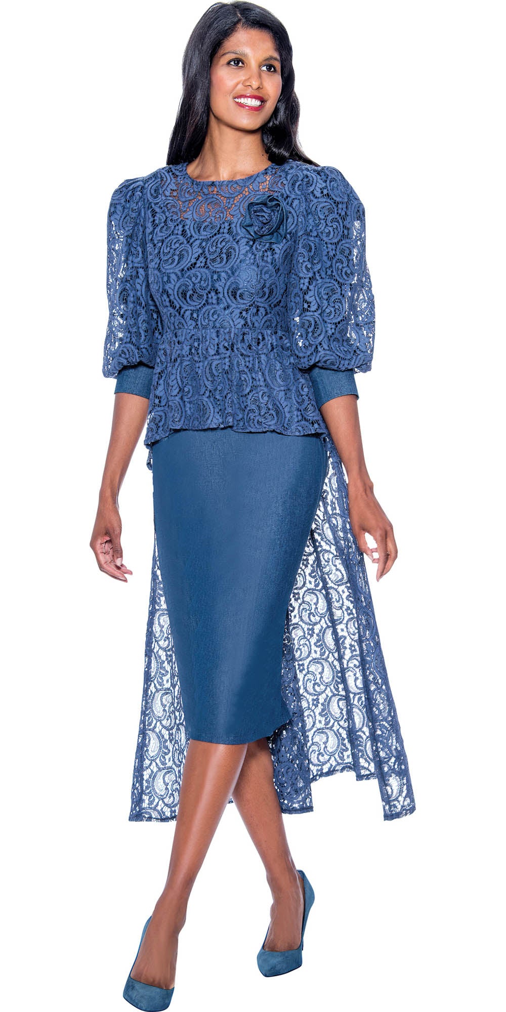 Devine Sport DS63692 - High Low Lace Overlay Skirt Set