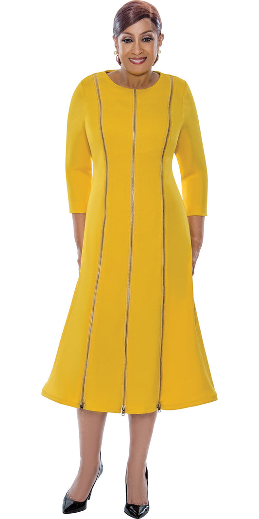 Dorinda Clark Cole - DCC4961 - Zipper Dress with Patterned Panels
