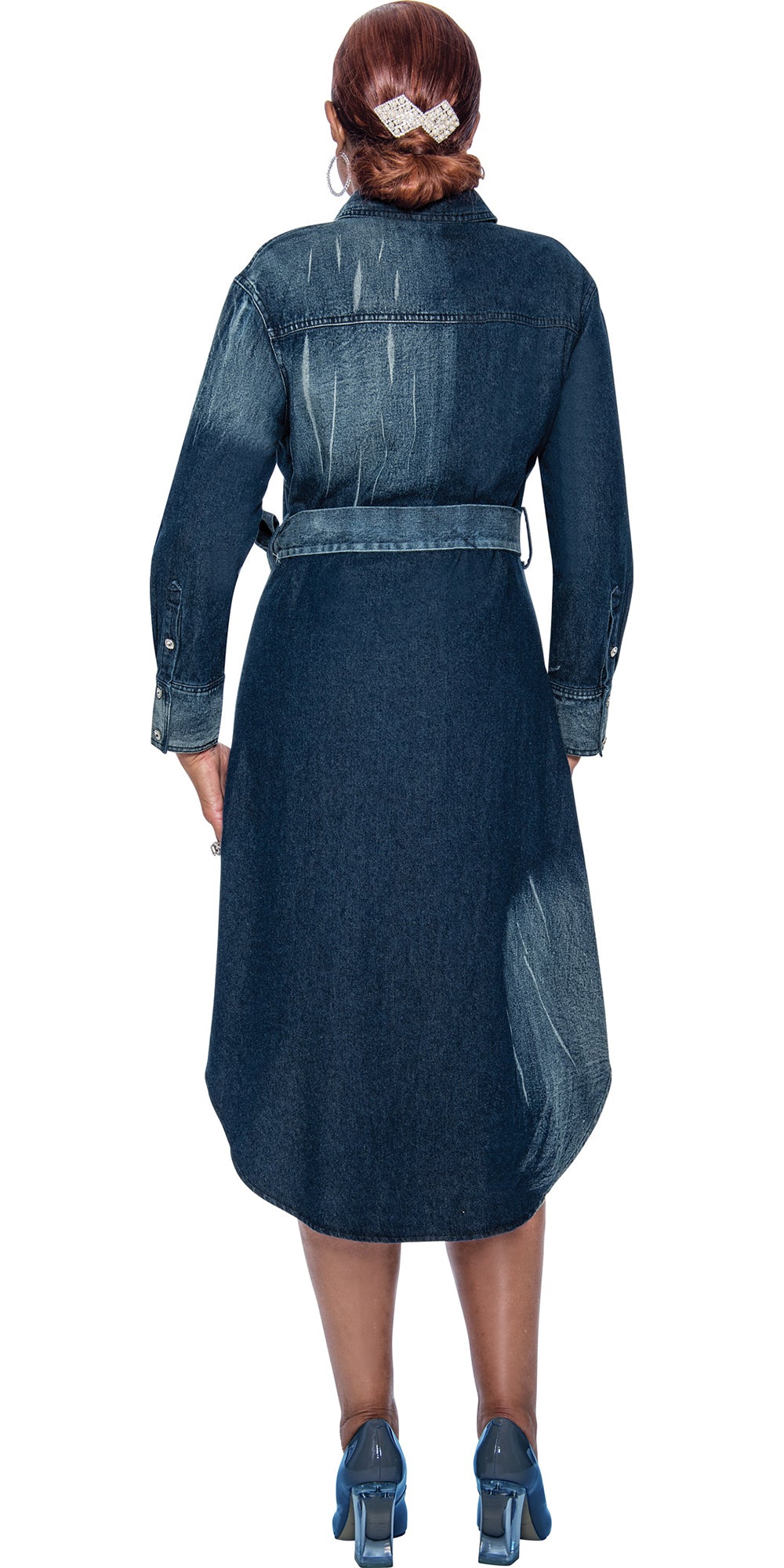 Dorinda Clark Cole - DCC4981 - Belted Denim Dress