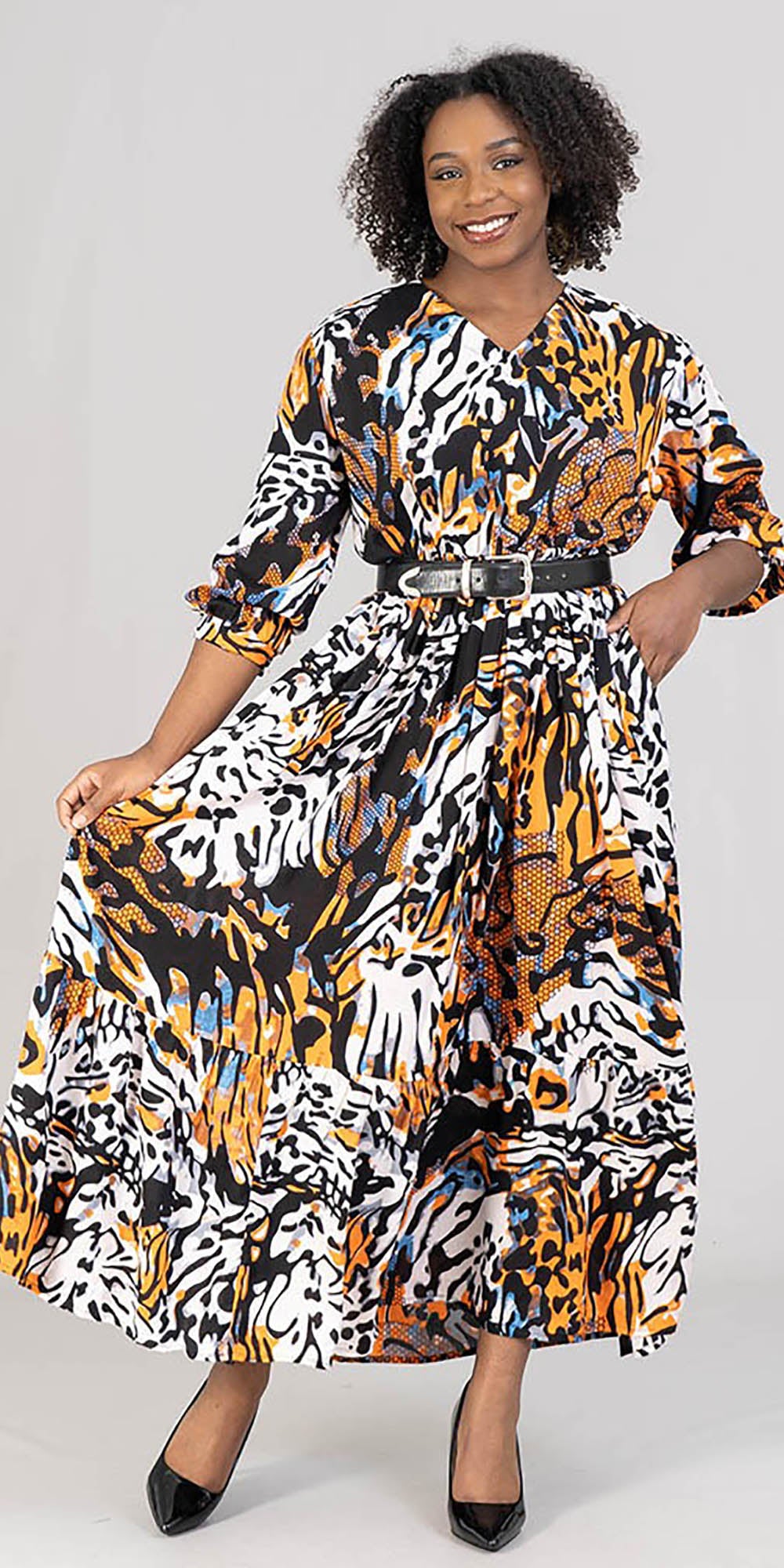 KaraChic 7674-545 - Print Maxi Dress
