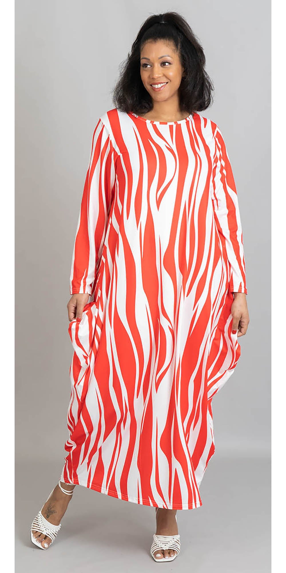 KaraChic - CHH22135 - Print Knit Maxi Dress
